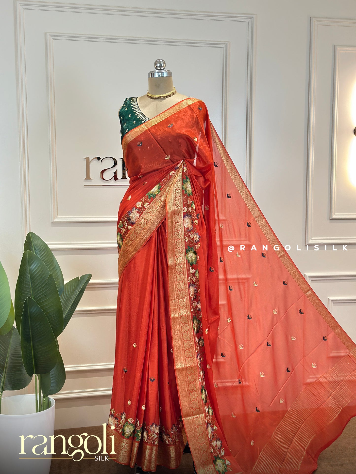Semi Mysore Silk Sarees in Elegant Festive Drapes - Post 539