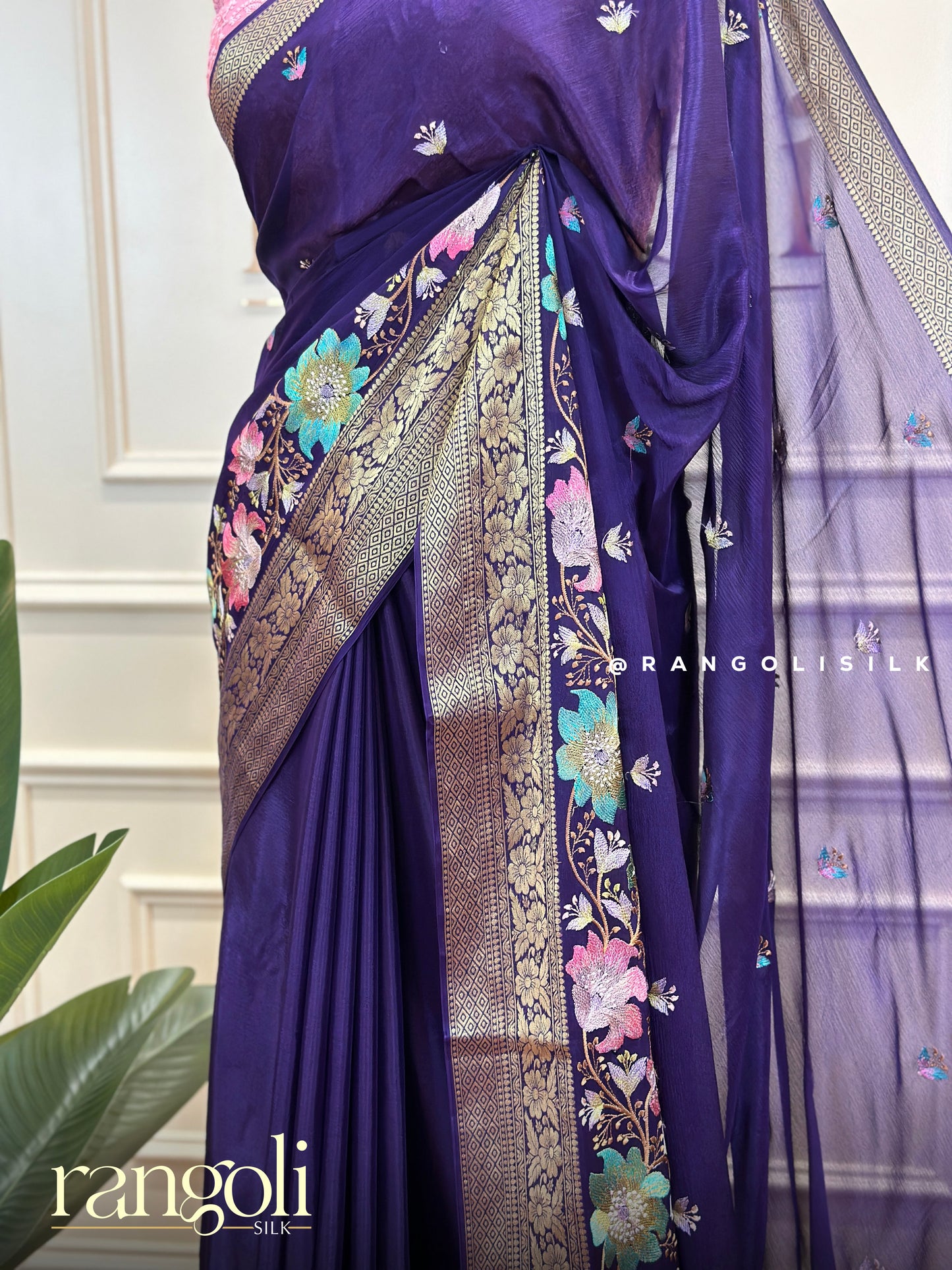 Semi Mysore Silk Sarees in Elegant Festive Drapes - Post 539