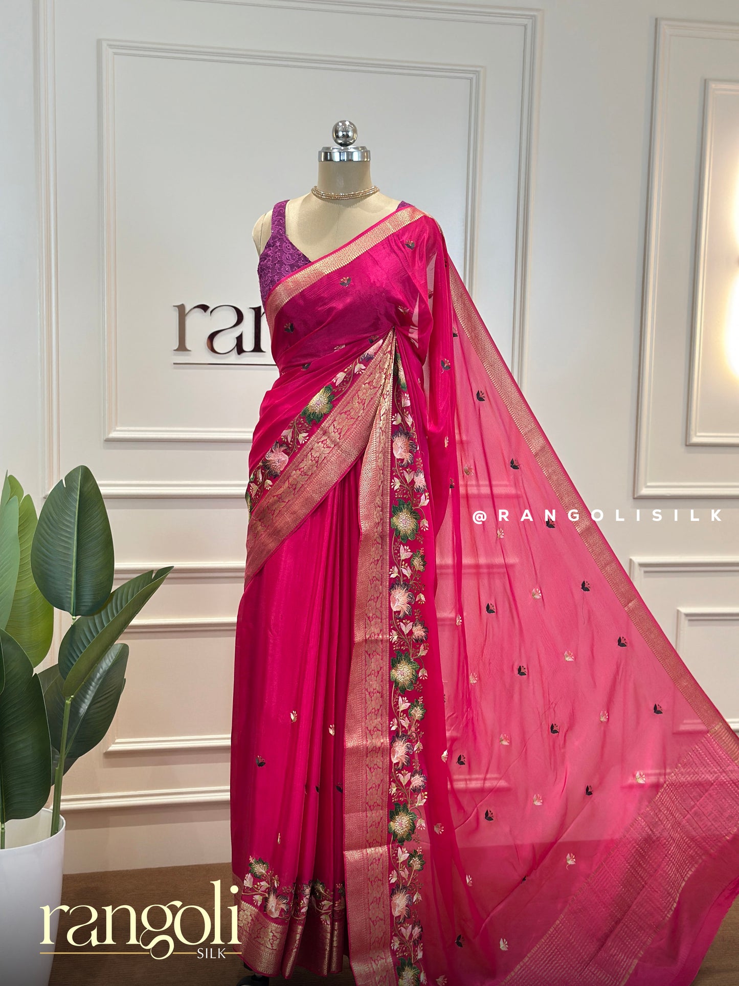 Semi Mysore Silk Sarees in Elegant Festive Drapes - Post 539