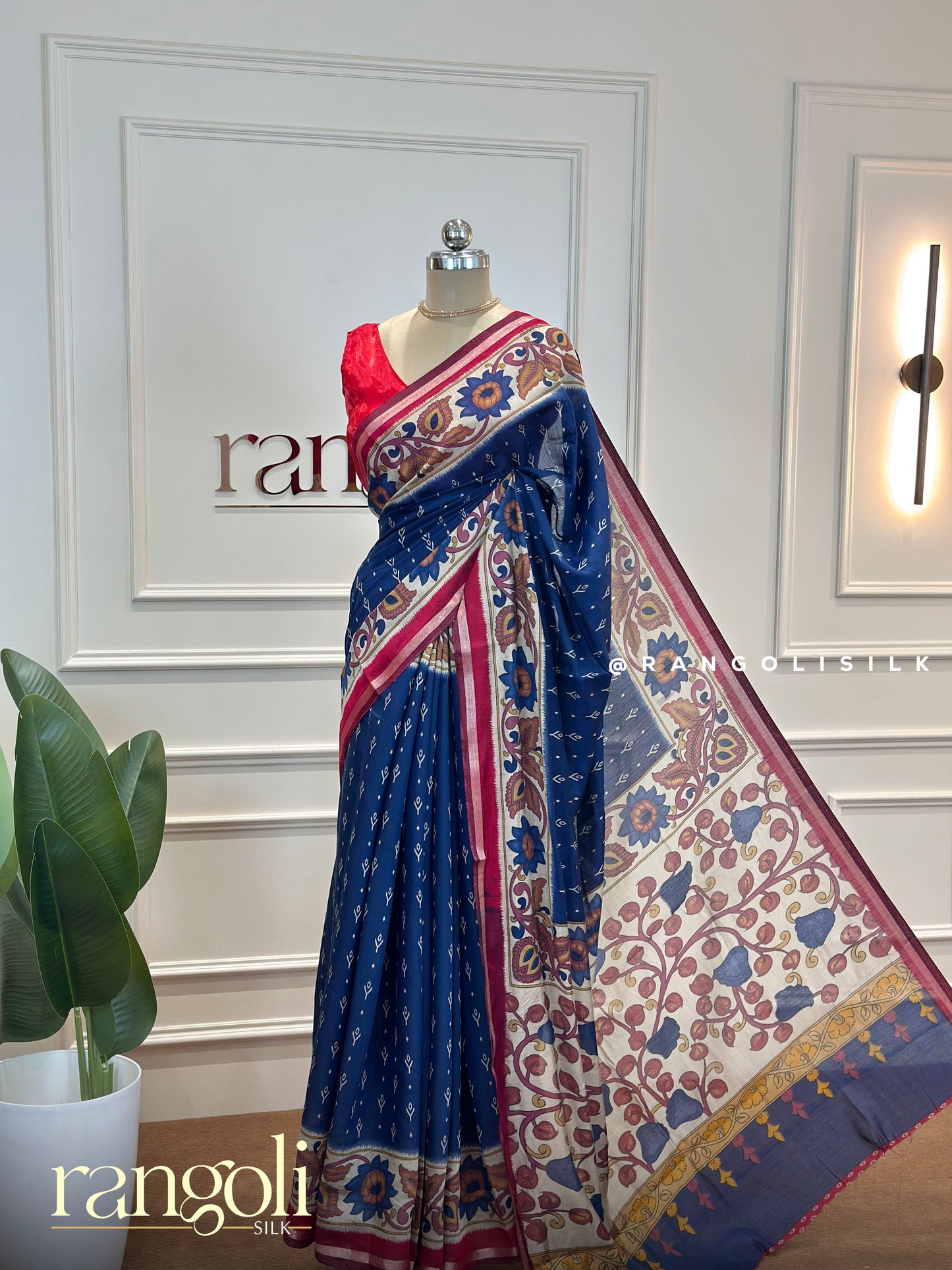 Floral Print Mul Mul Cotton Saree – Lightweight, Soft & Elegant in Fresh Hues - Post 541