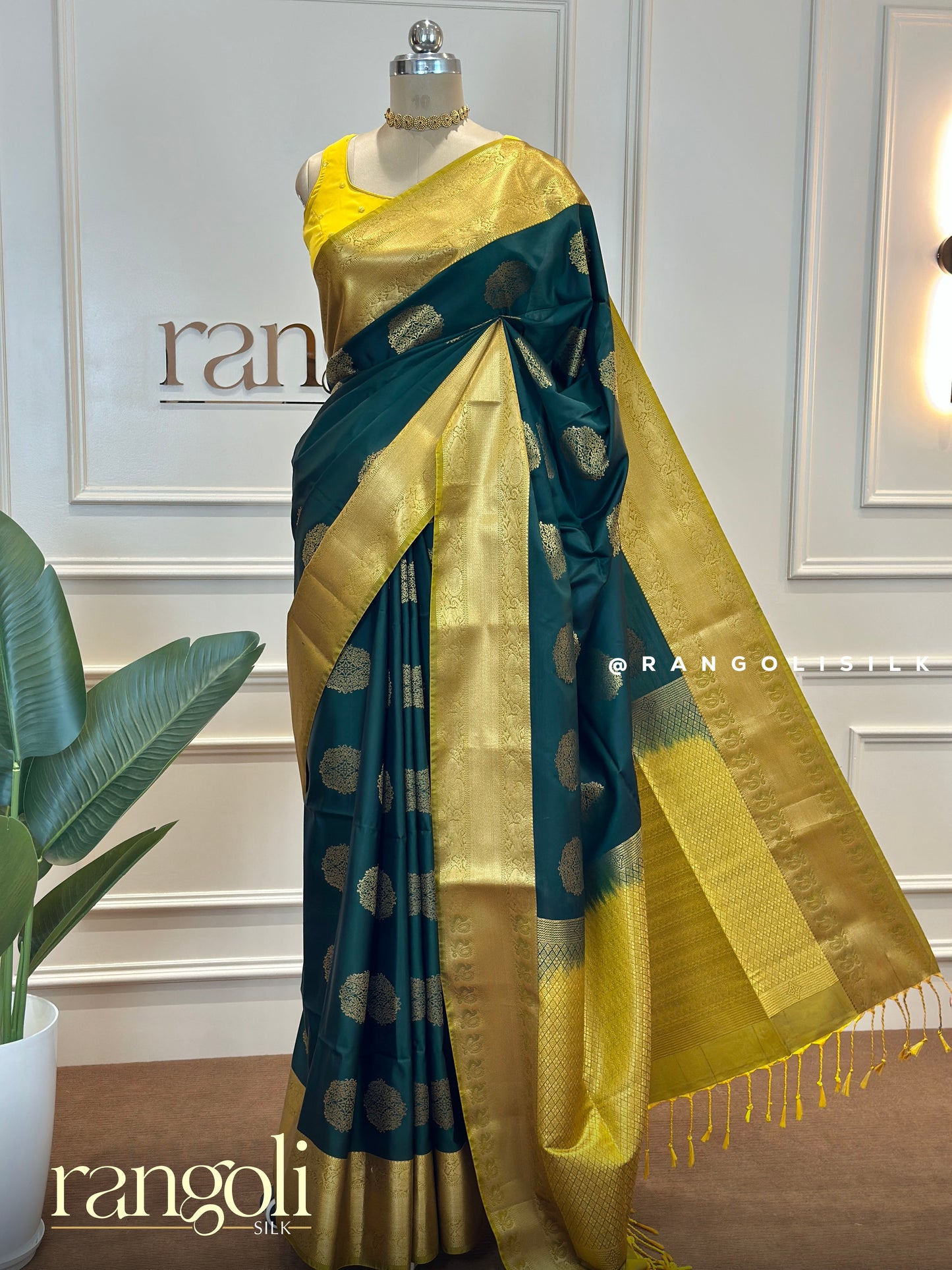 Festive Soft Silk Sarees in Magenta, Bottle Green & Purple with Golden Zari Borders - Post 551