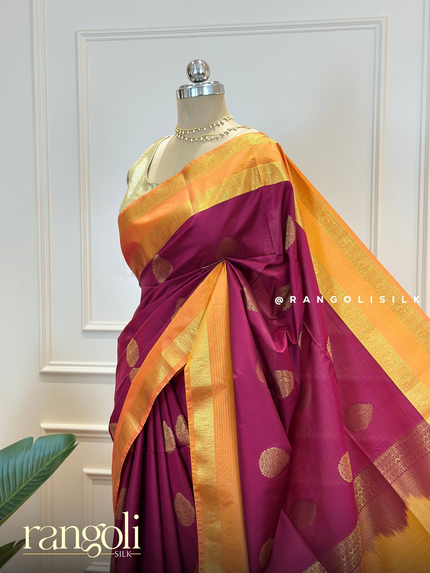 Festive Soft Silk Sarees in Magenta, Bottle Green & Purple with Golden Zari Borders - Post 551