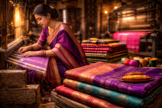 Why Handloom Silk Sarees Are More Valuable Than Powerloom Sarees