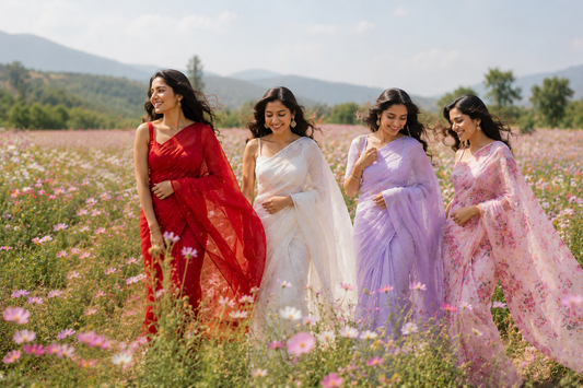 The Beauty of Saree Colours: From Bold Dark Shades to Soft Pastel Elegance