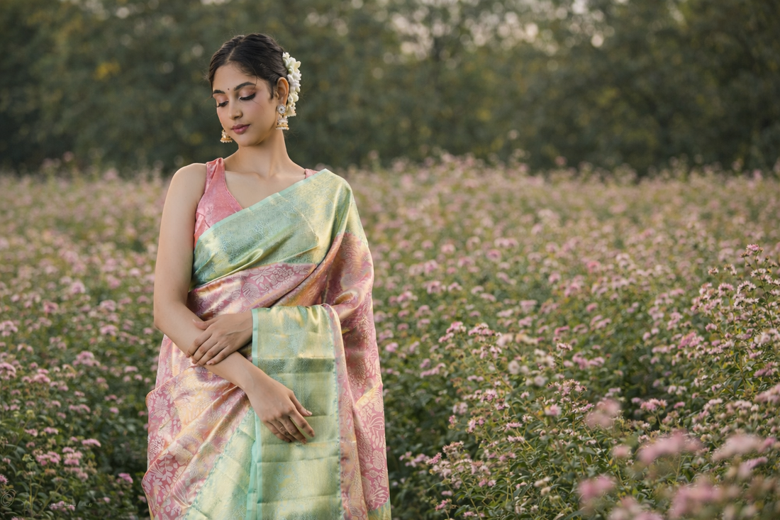 Pastel Colour Sarees for Weddings and Festive Wear