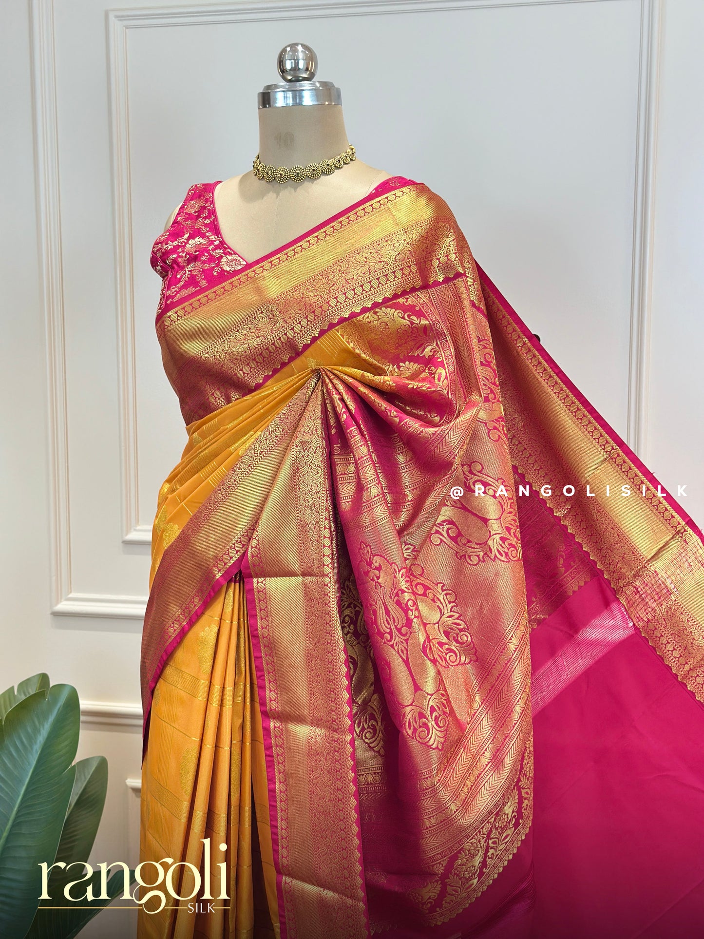 Traditional Semi Kanjivaram Silk Saree in Rich Colour Combinations - Post 700
