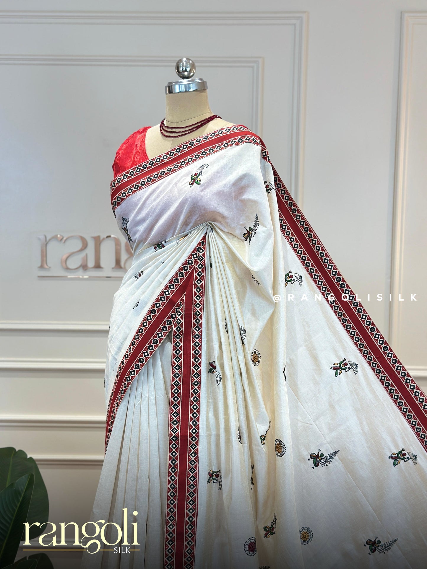 Elegant tussar cotton saree with handwoven motifs - Post 830