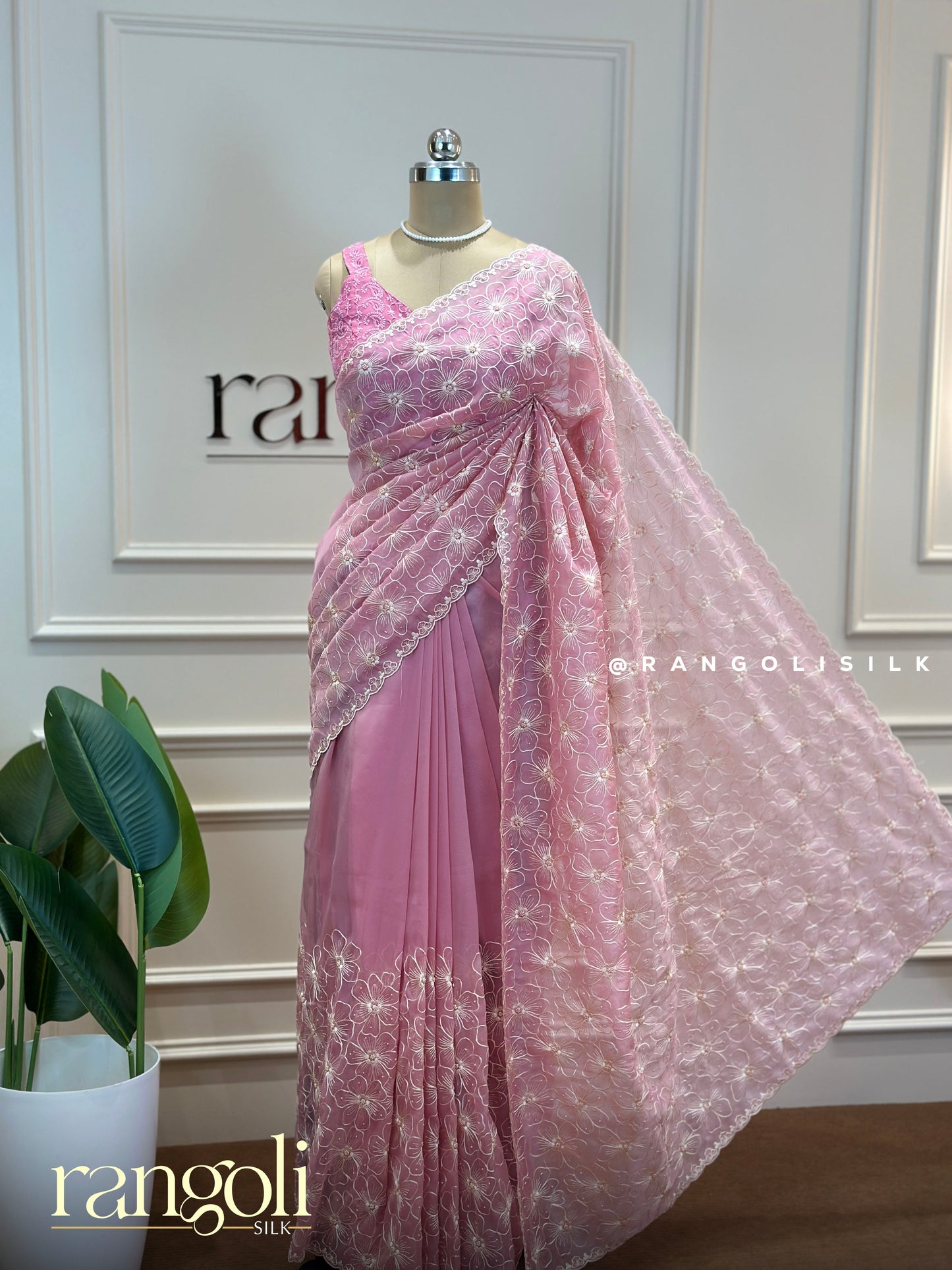 Elegant Designer Sarees in Pastel Shades with Intricate Floral Embroidery - Post 579