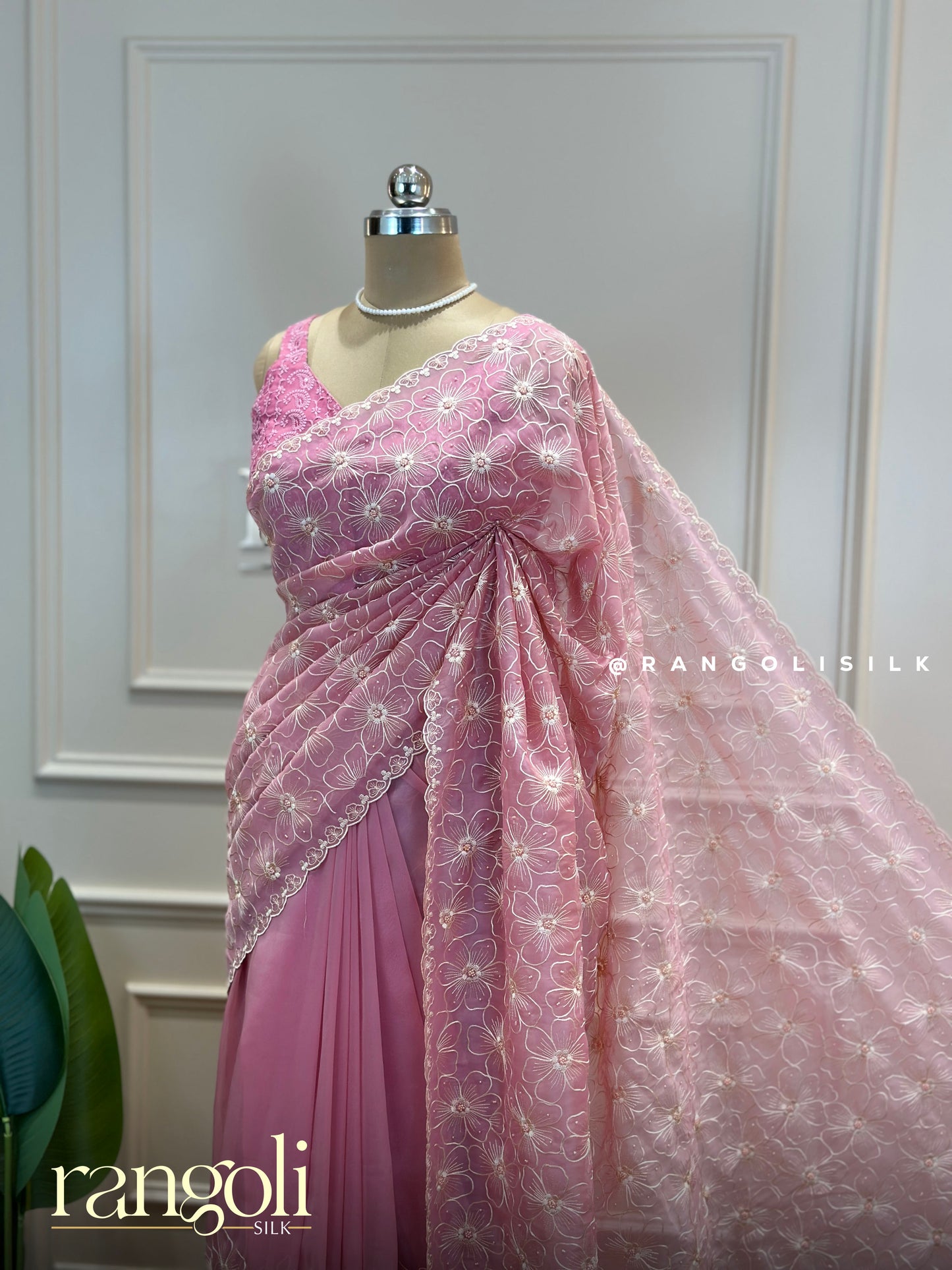 Elegant Designer Sarees in Pastel Shades with Intricate Floral Embroidery - Post 579