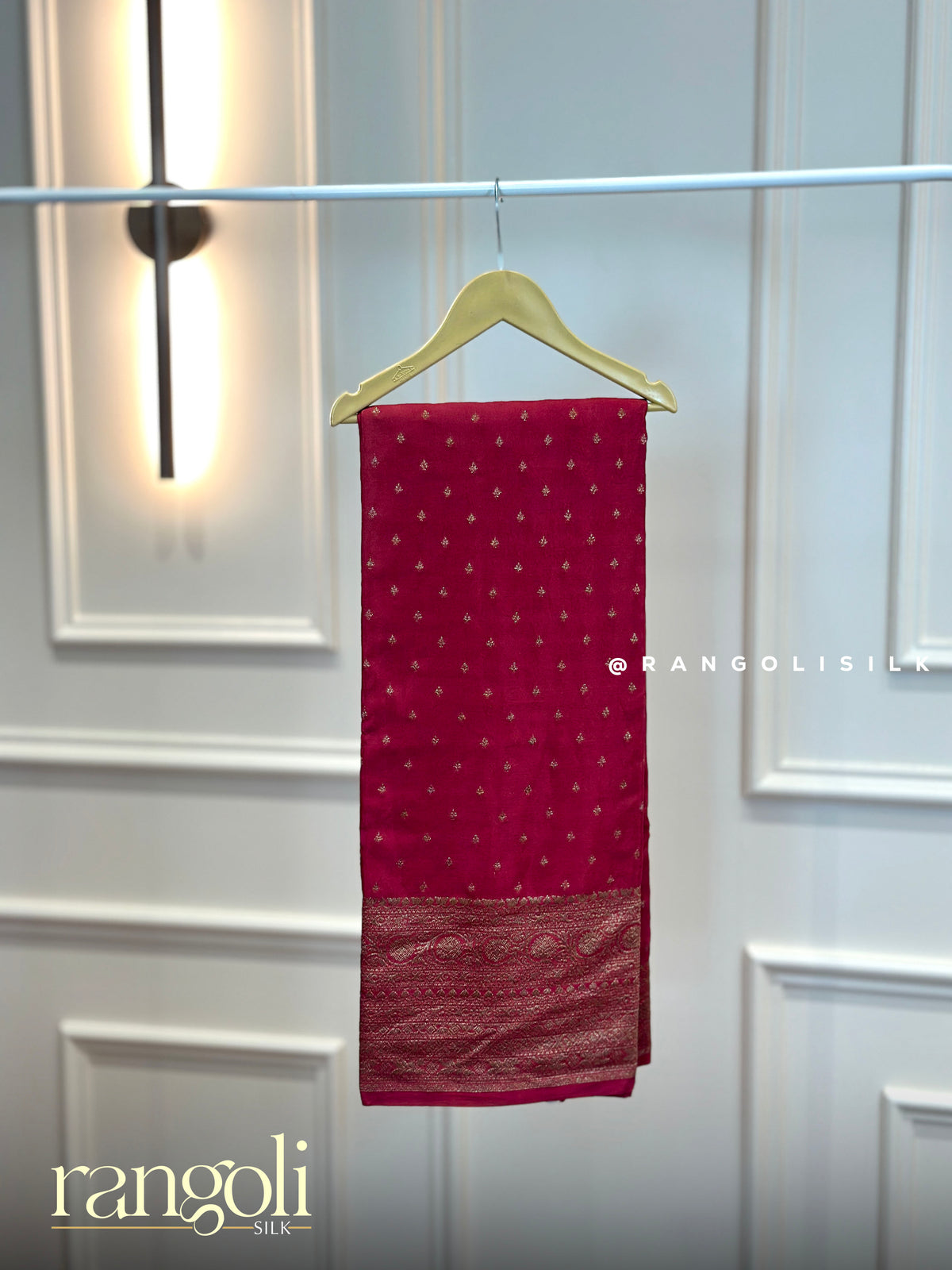Kaddi Georgette Banaras Saree with Intricate Zari Buttas & Woven Pallu - Post 994