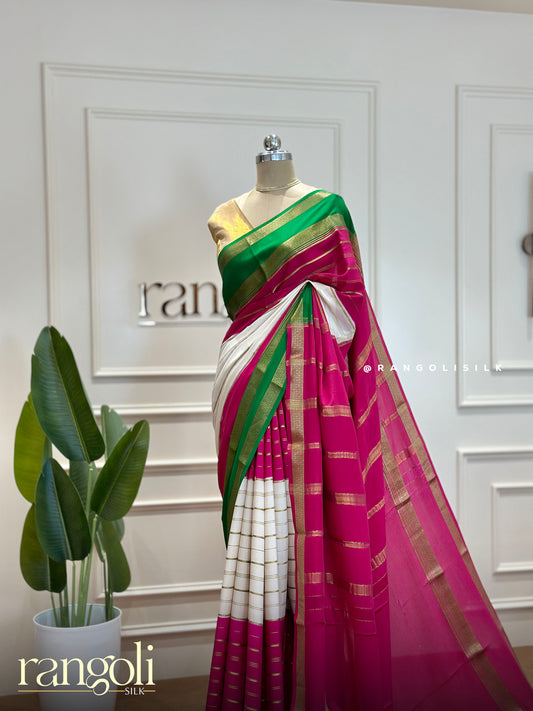 Pure Crepe Mysore Silk Saree with 3D Pattern - Post 359