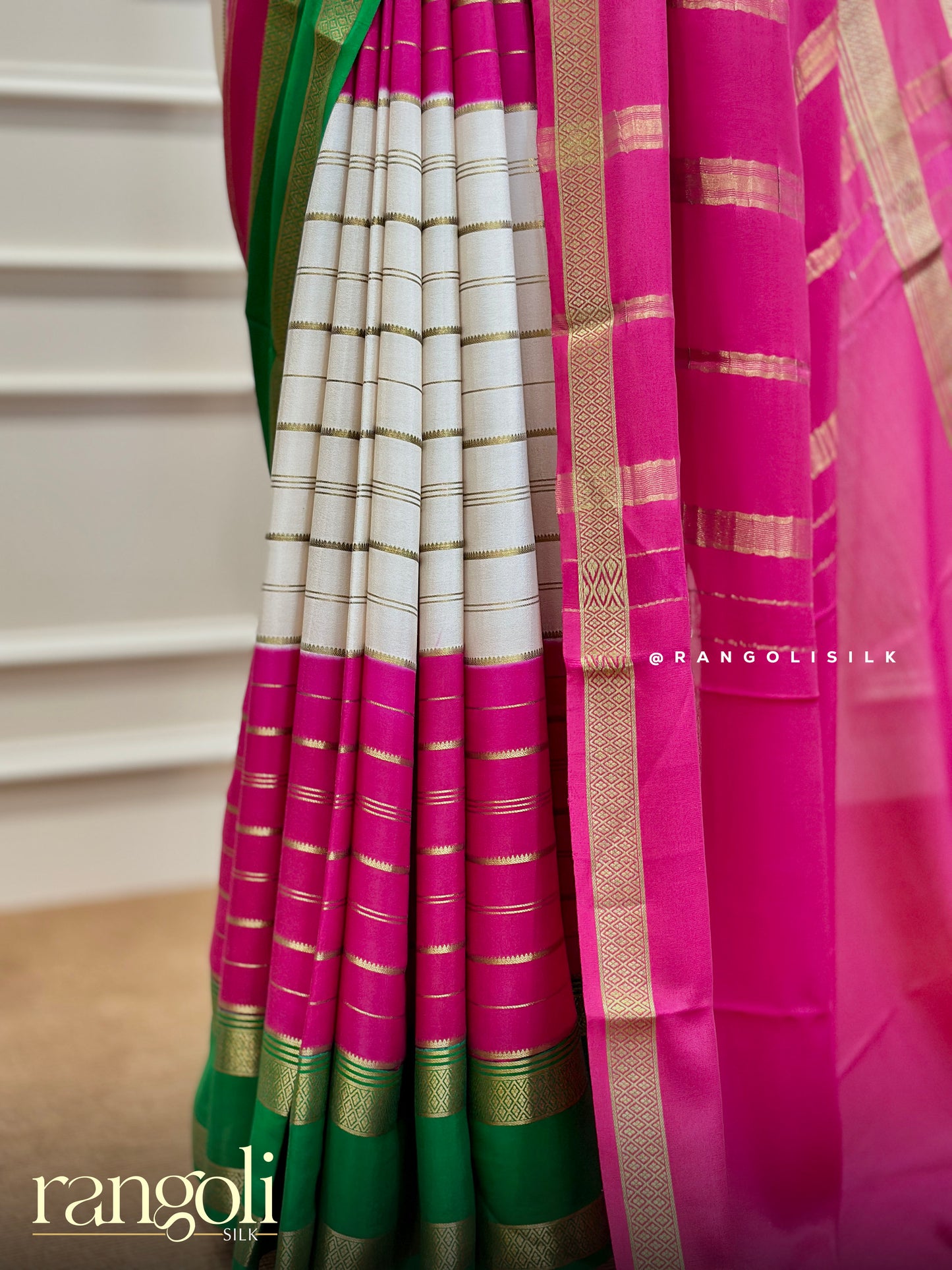 Pure Crepe Mysore Silk Saree with 3D Pattern - Post 359