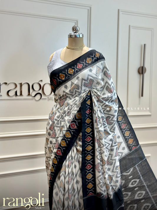 Pure Cotton Printed Saree with Contrast Borders - Post 357