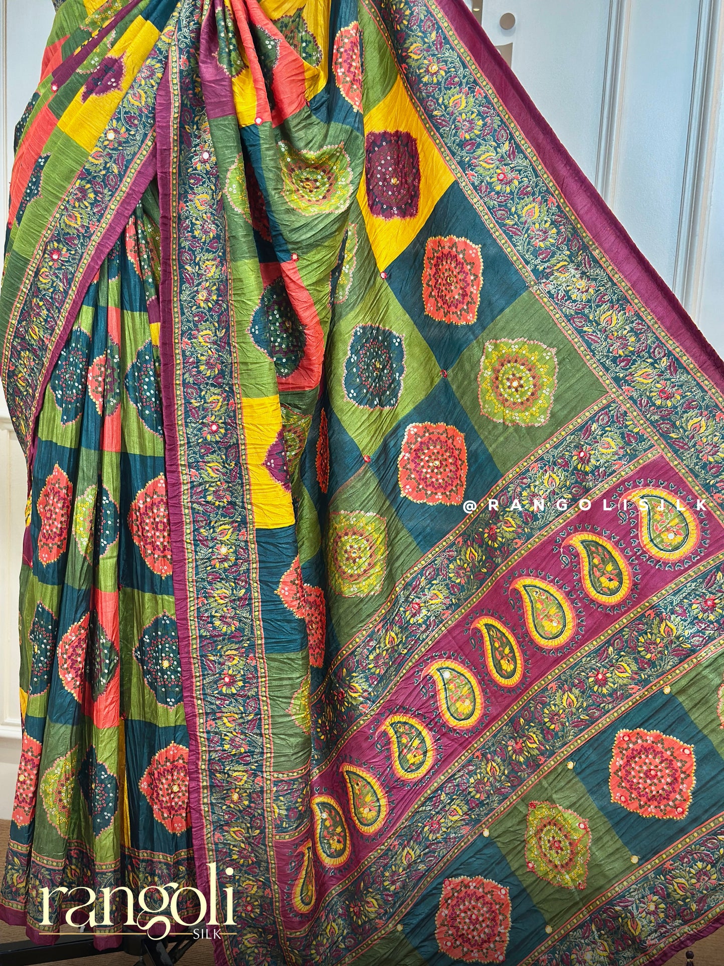 Stunning Cotton Silk Saree with Rich Colours & Bold Patterns - Post 684