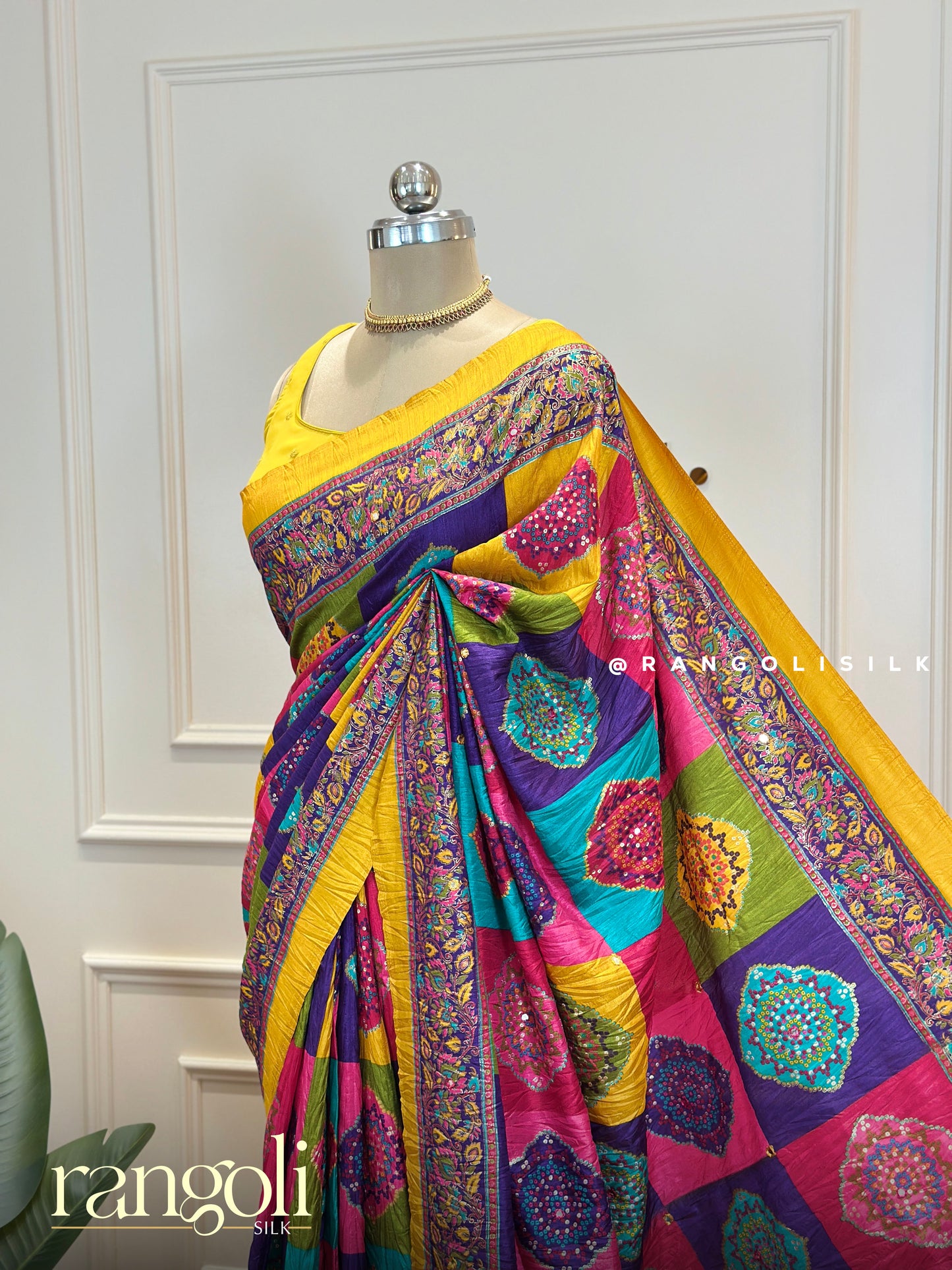 Stunning Cotton Silk Saree with Rich Colours & Bold Patterns - Post 684