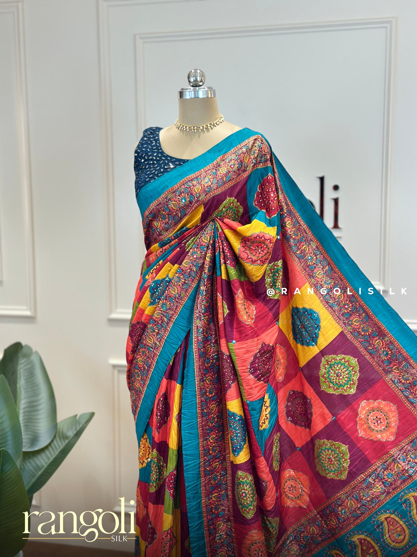 Stunning Cotton Silk Saree with Rich Colours & Bold Patterns - Post 684