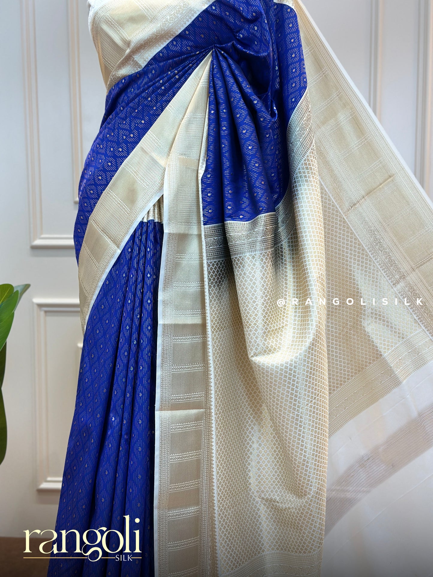Elegant Semi Kanjivaram Silk Saree – Fine Weave, Subtle Sheen & Intricate Borders - Post 583