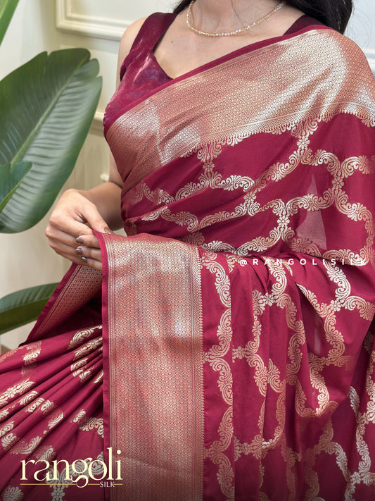 Timeless Semi Mysore Silk Sarees with Subtle Woven Patterns - Post 704