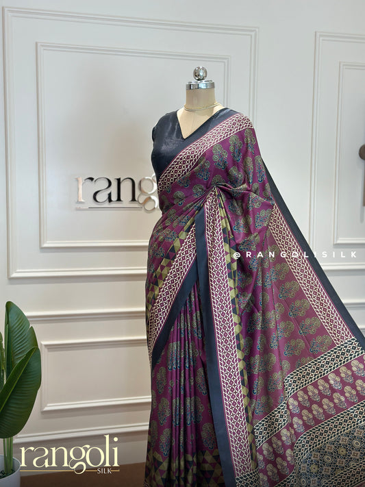 Printed Silk Cotton Saree - Post 365