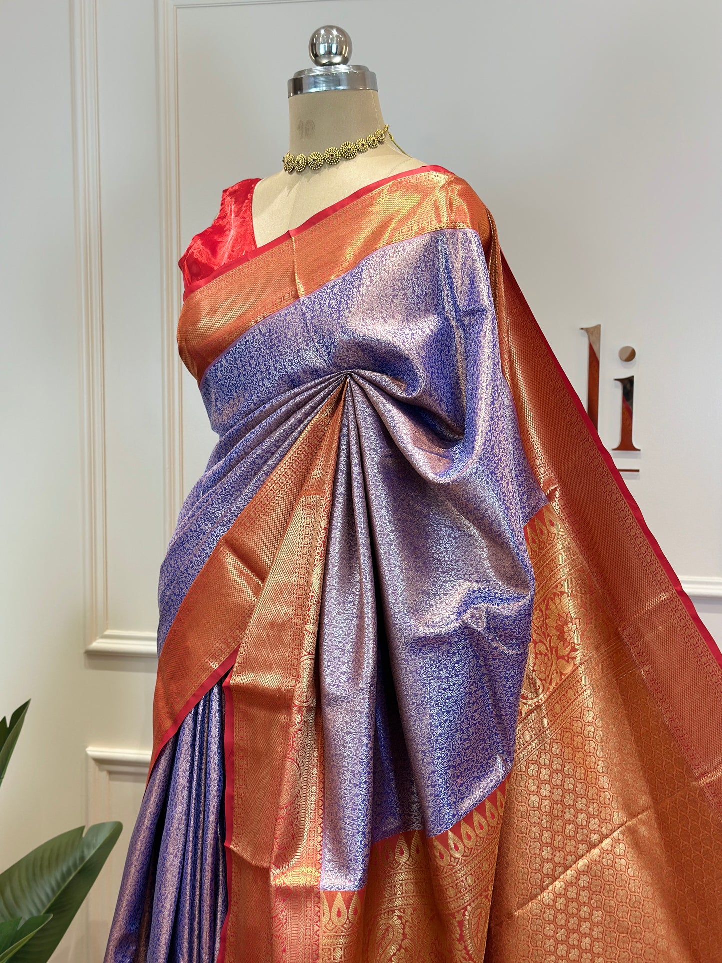 Premium Tissue Silk Saree with Rich Woven Border - Post 760