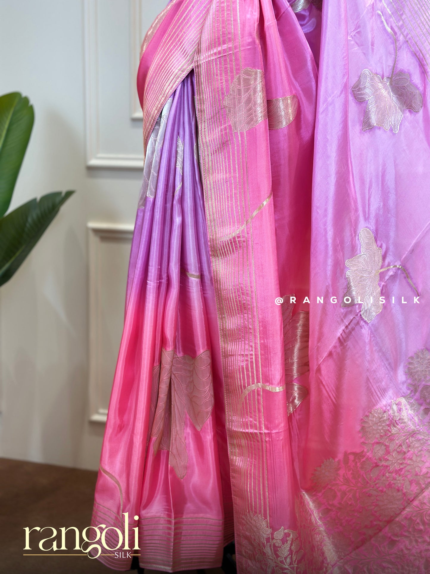 Exquisite Double-Shade Banarasi Saree with Rich Traditional Patterns - Post 690