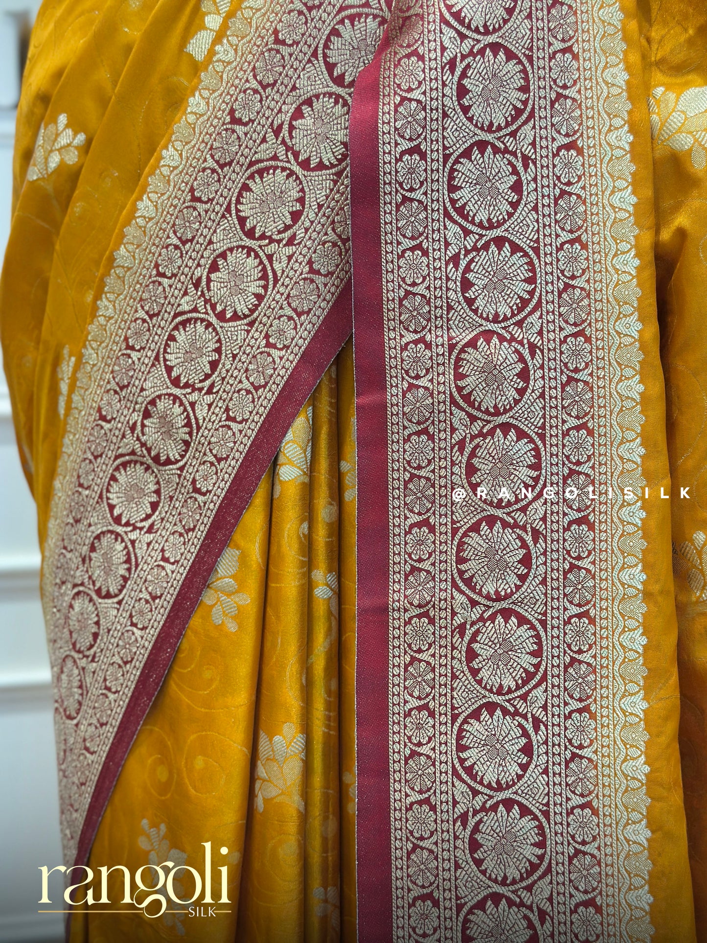 Banaras Saree with Bold Colours and Rich Floral Pallu - Post 378