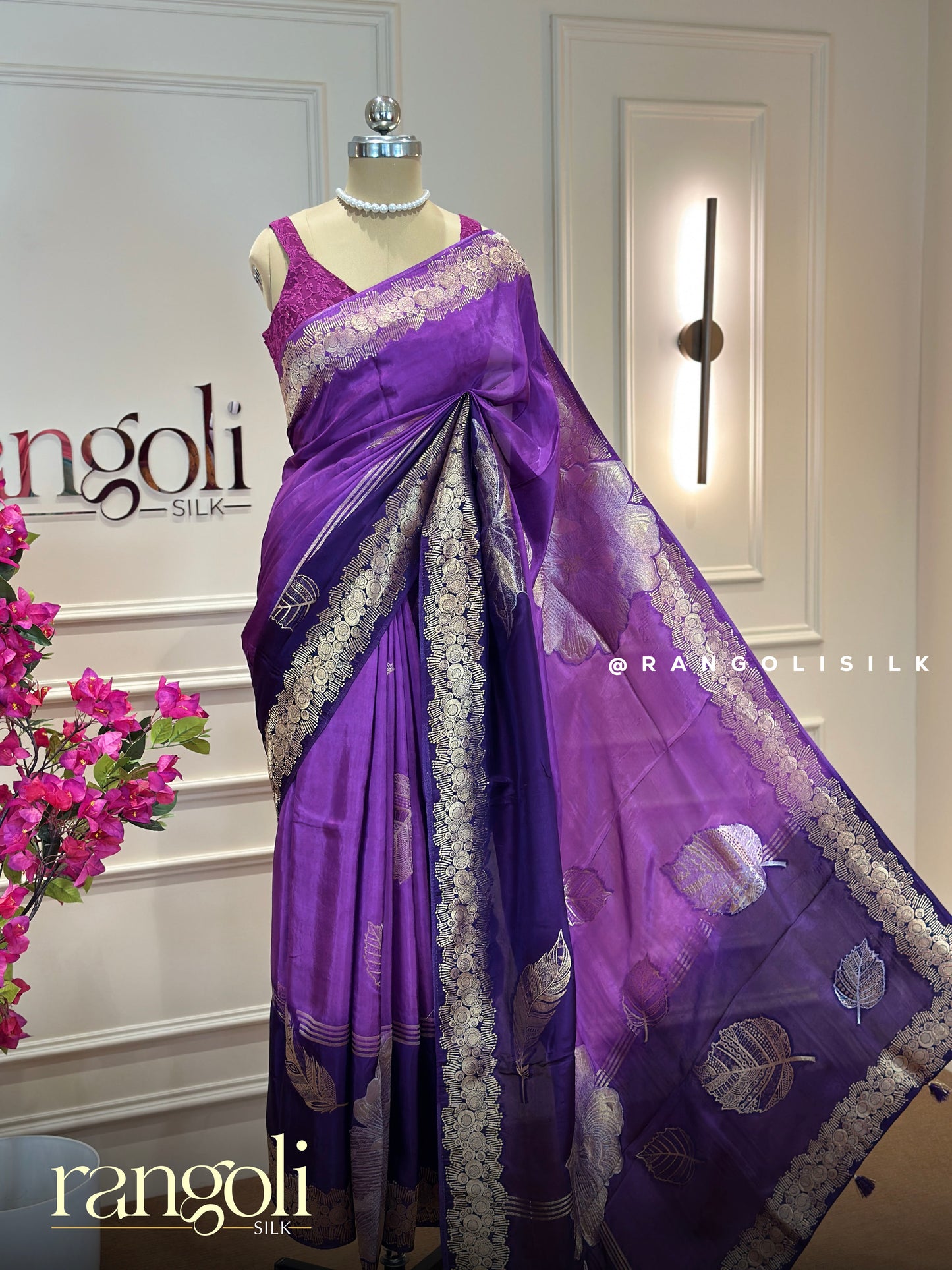 Elegant Double Shade Banaras Saree - Post 898