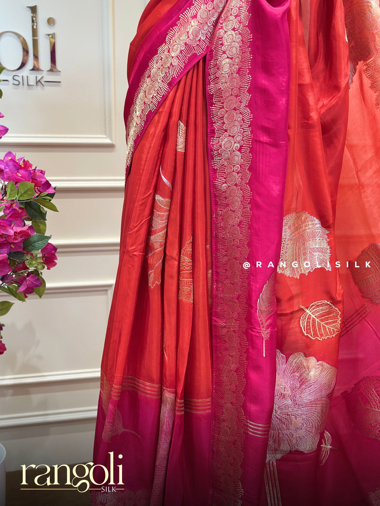 Elegant Double Shade Banaras Saree - Post 898