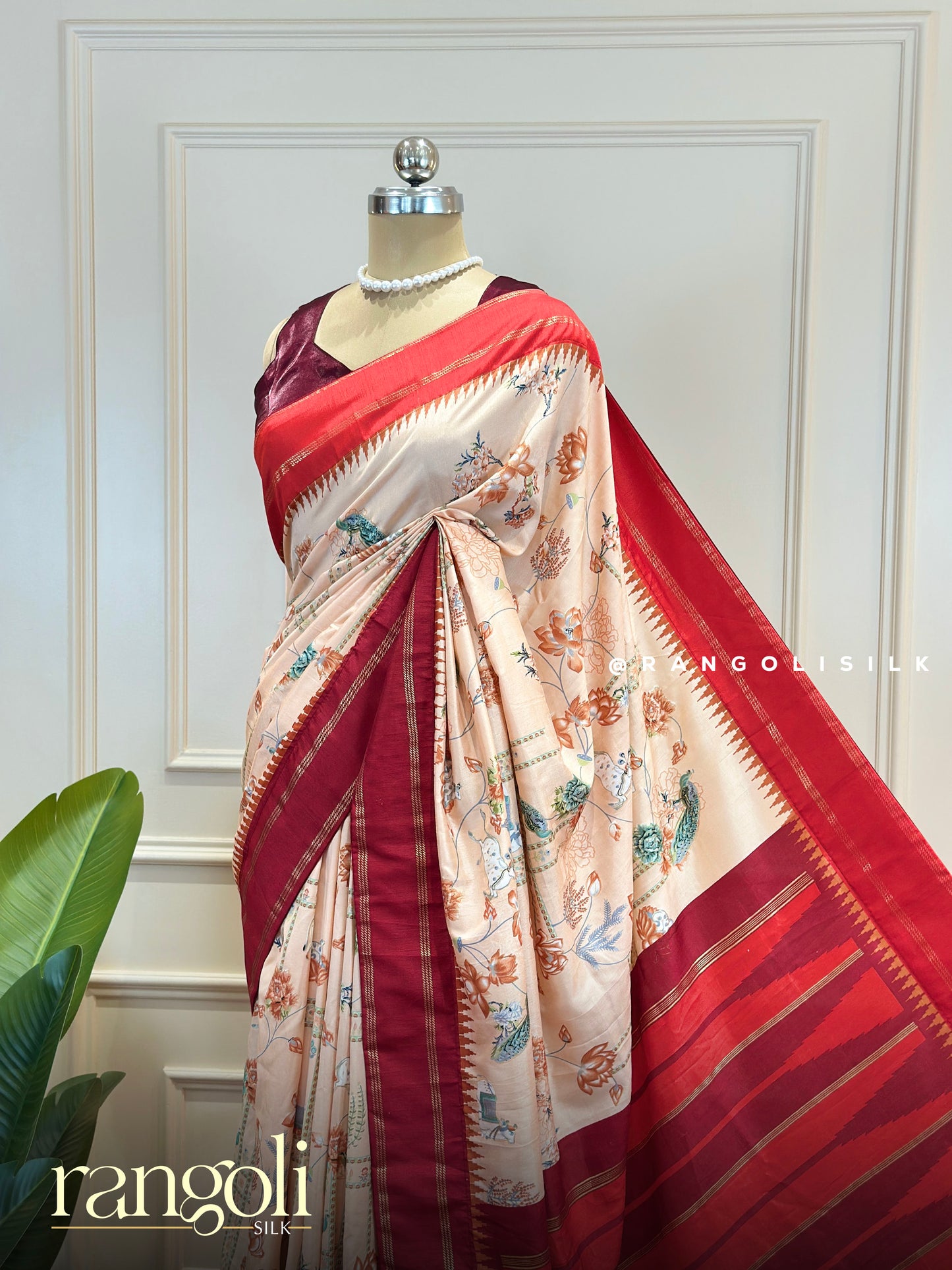 Elegant Soft Cotton Saree with Artistic Prints - Post 885