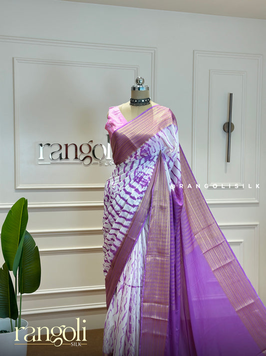Semi Mysore Silk Saree in Tie and Dye Magic - Post 379