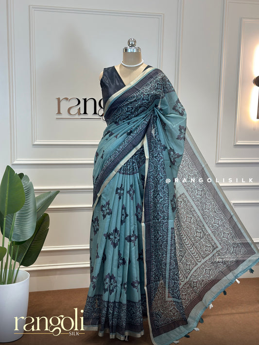 Soft Cotton Silk Sarees – Serene Shades with Beautiful Prints - Post 597