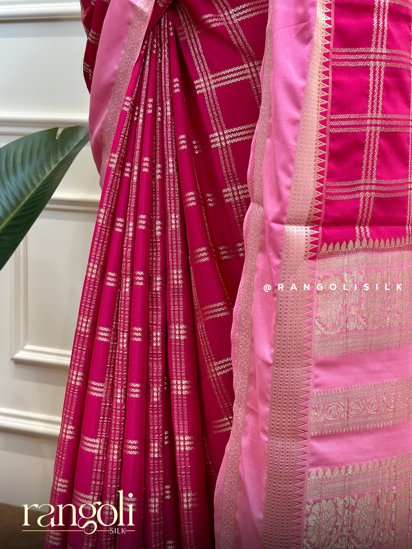 Semi Mysore Silk Saree in Contrast Shades with Soft Luxurious Drape - Post 713