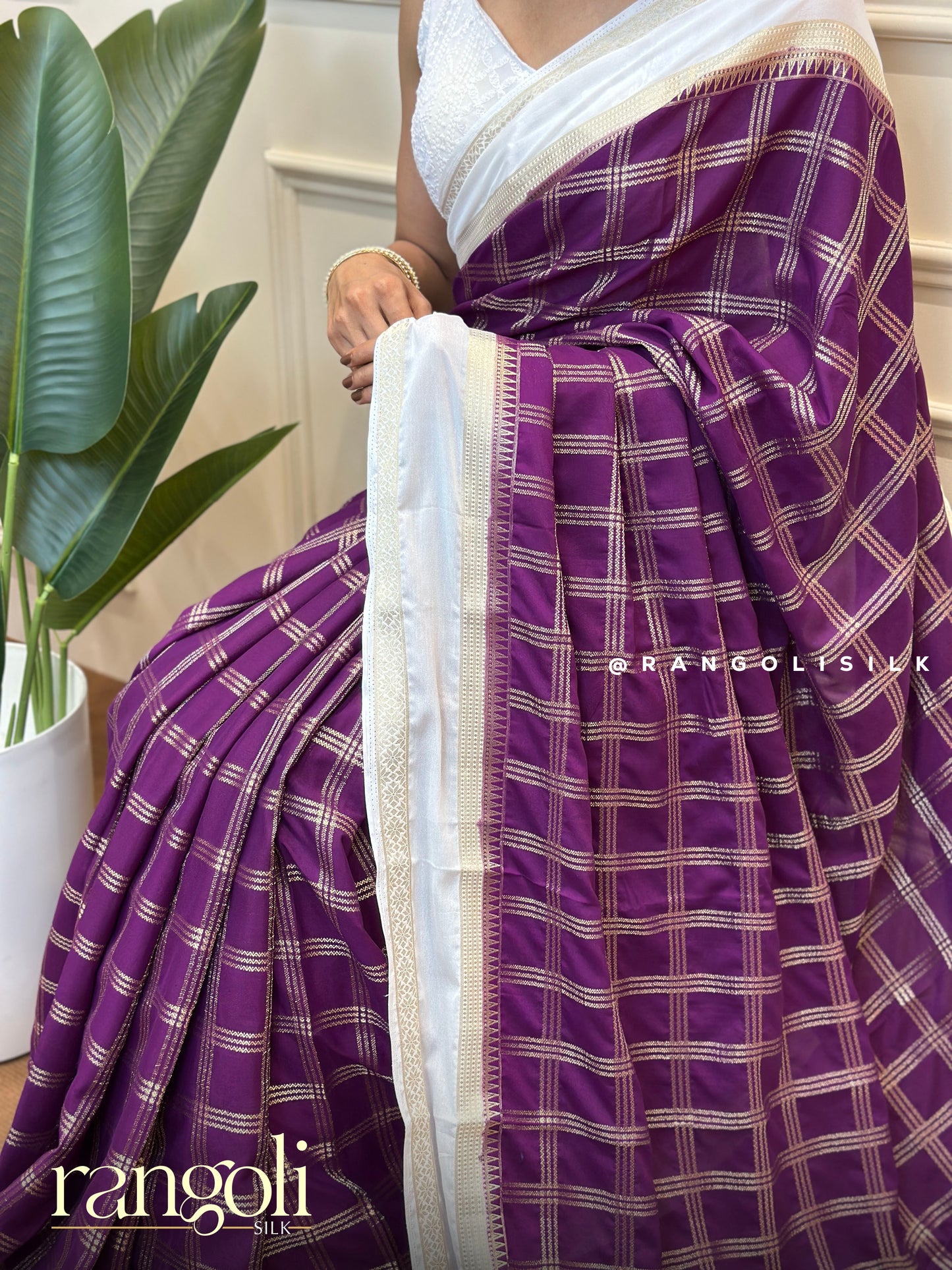 Semi Mysore Silk Saree in Contrast Shades with Soft Luxurious Drape - Post 713