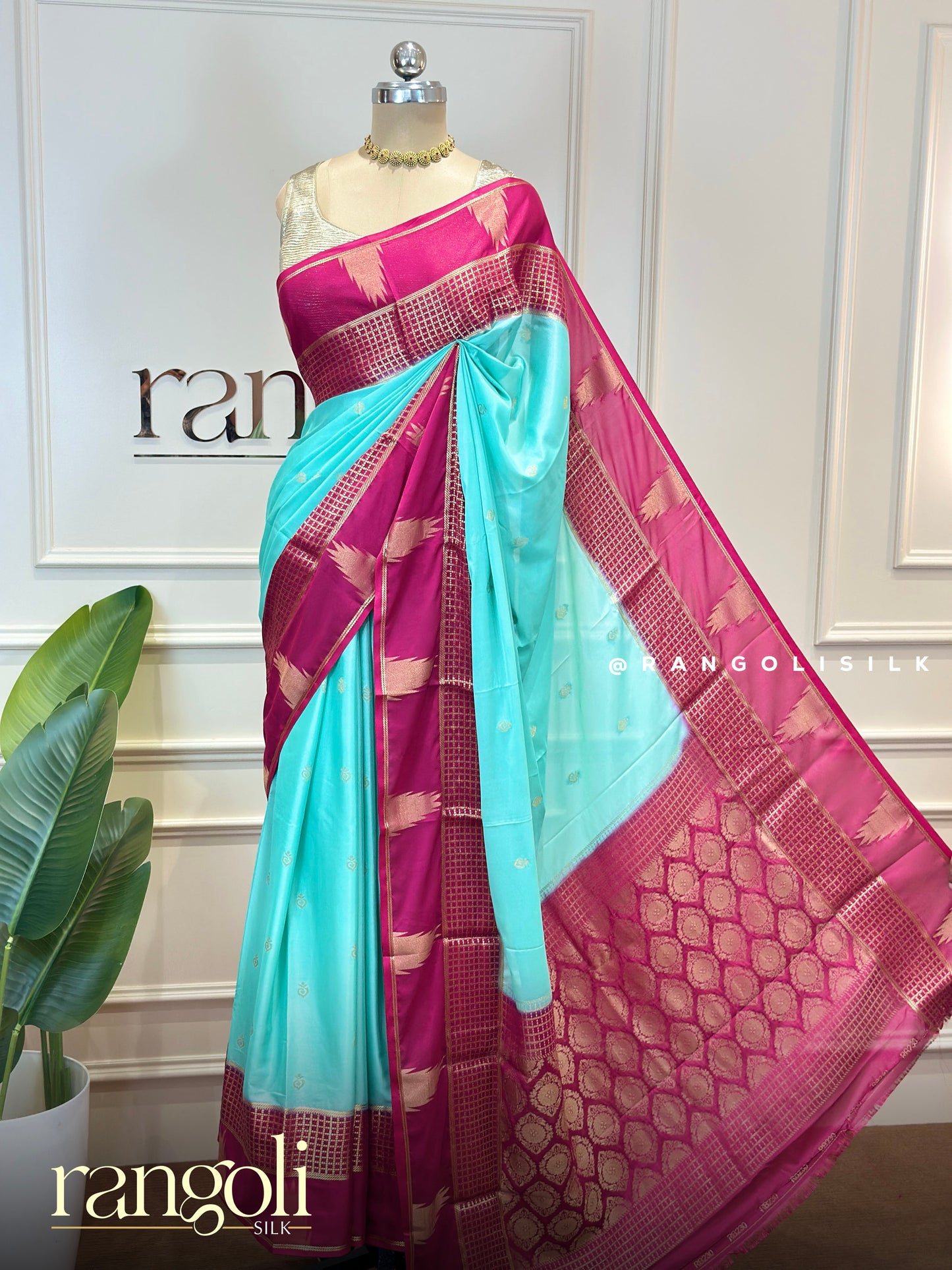 Semi Mysore Silk Saree With Rich Pallu - Post 904