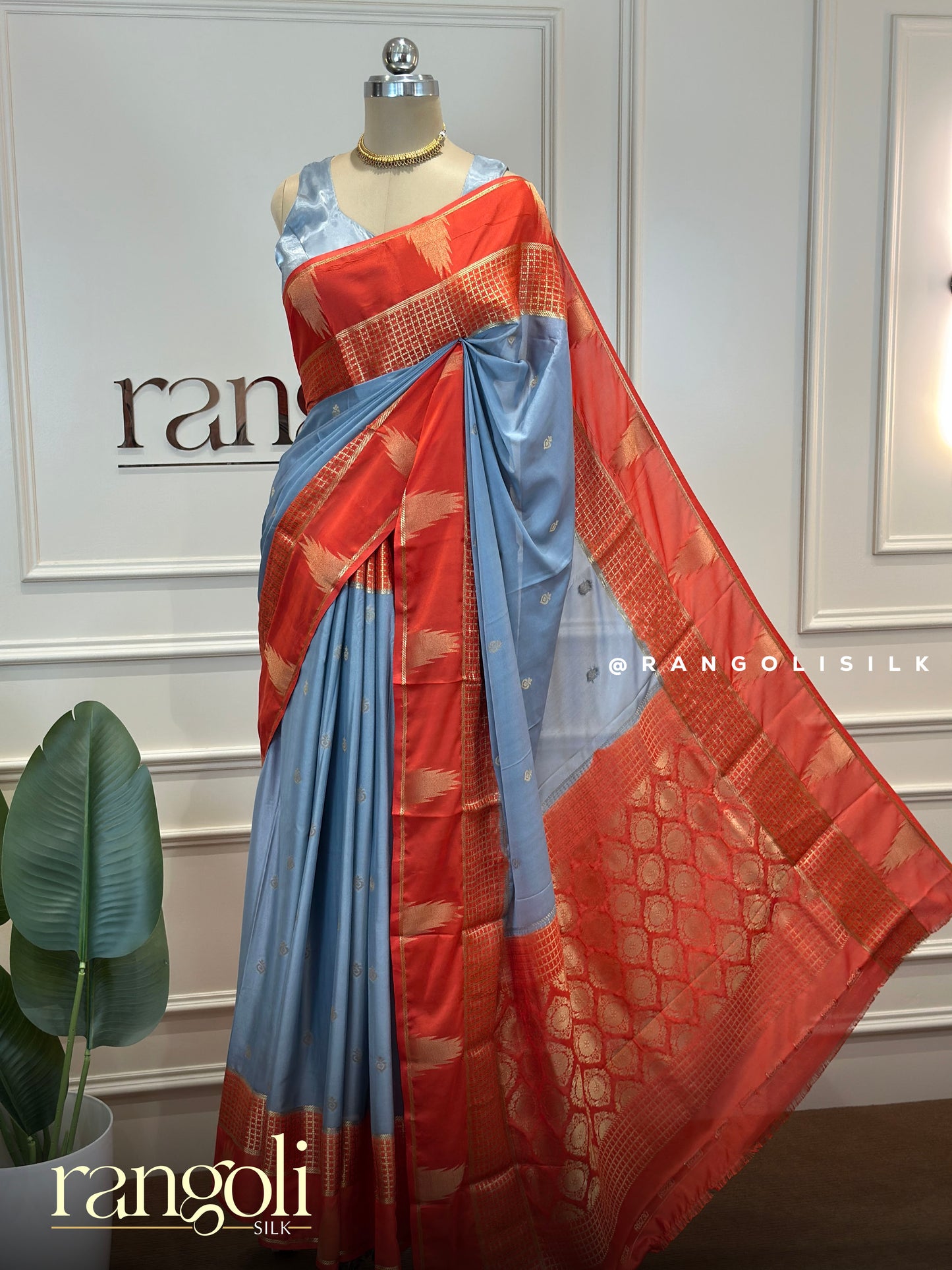 Semi Mysore Silk Saree With Rich Pallu - Post 904