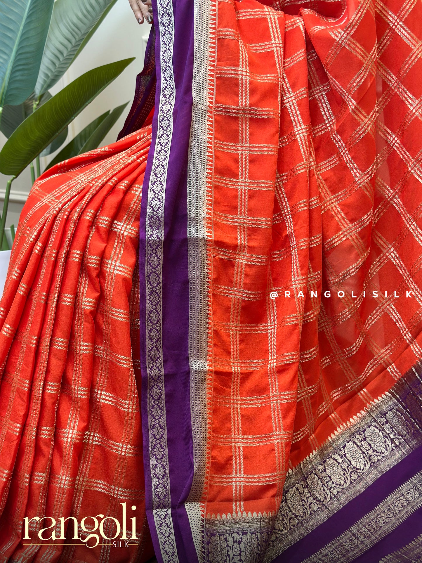 Semi Mysore Silk Saree in Contrast Shades with Soft Luxurious Drape - Post 713