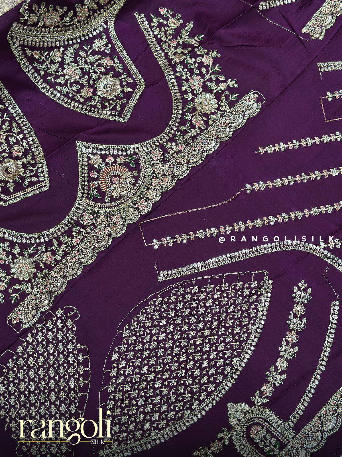 Soft Tone Shimmering Tissue Silk Saree with Heavy Thread & Sequin Blouse Piece - Post 1009