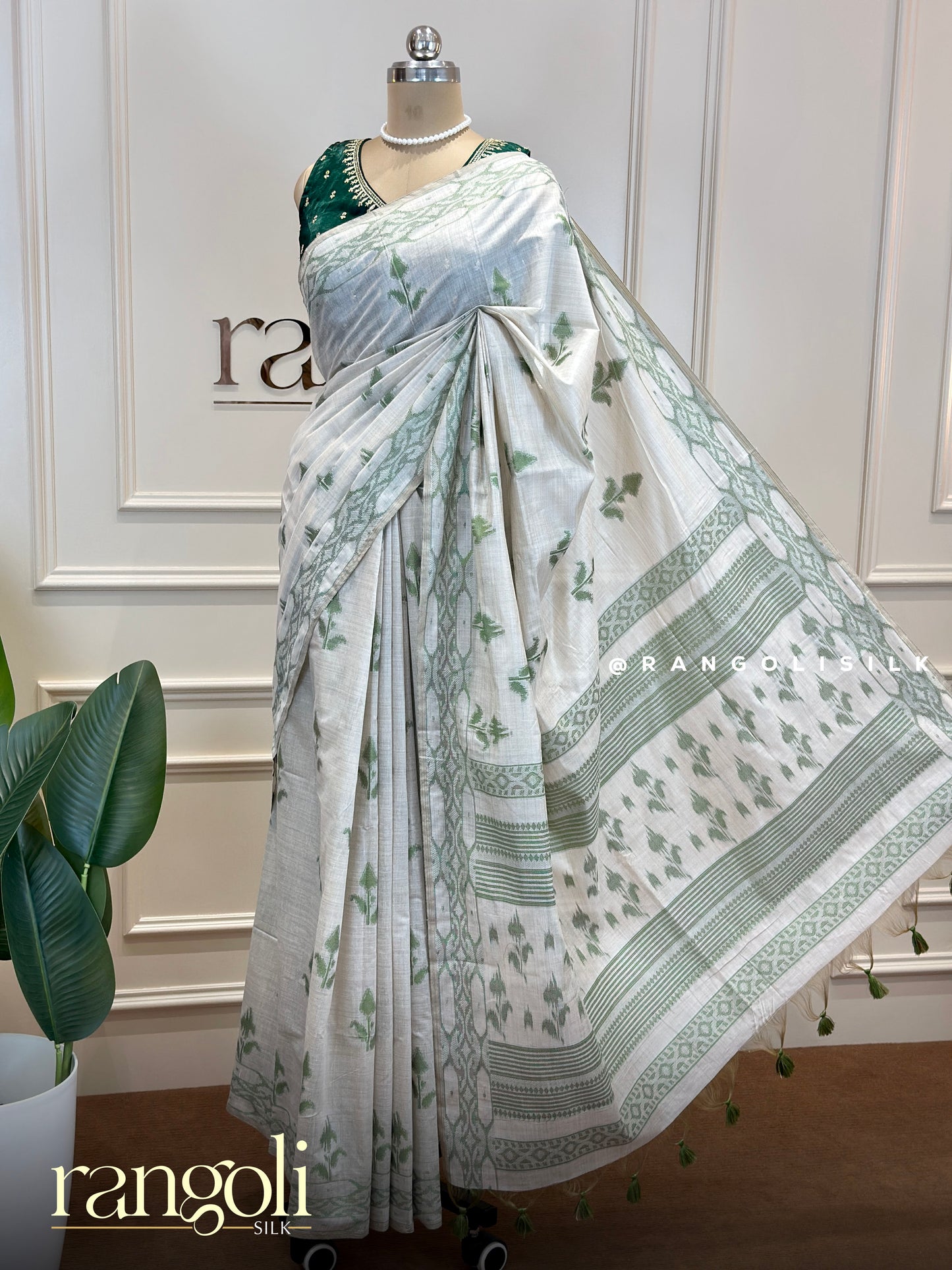 Soft Cotton Saree with Elegant Border and Tassel Pallu - Post 772