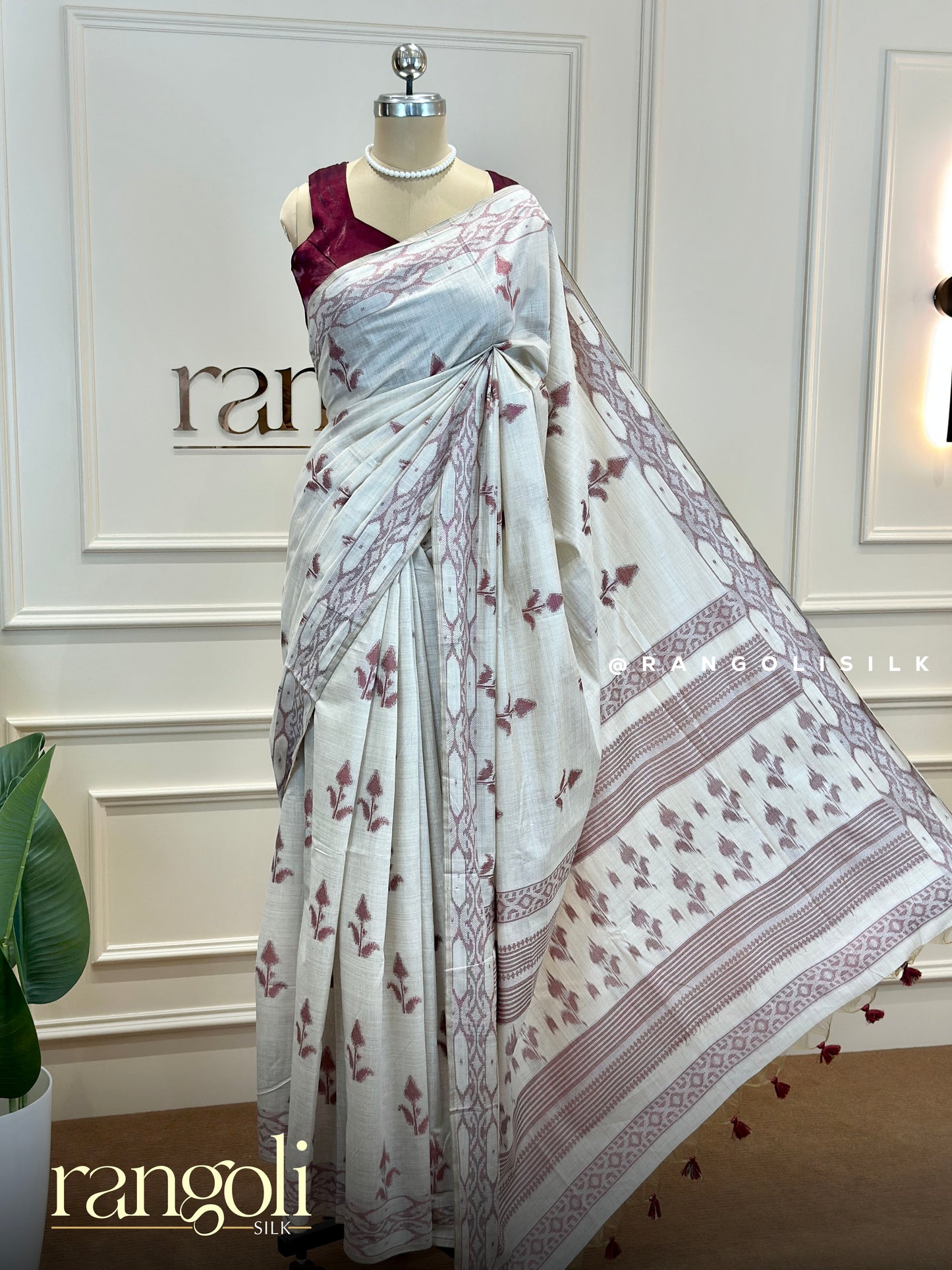 Soft Cotton Saree with Elegant Border and Tassel Pallu - Post 772