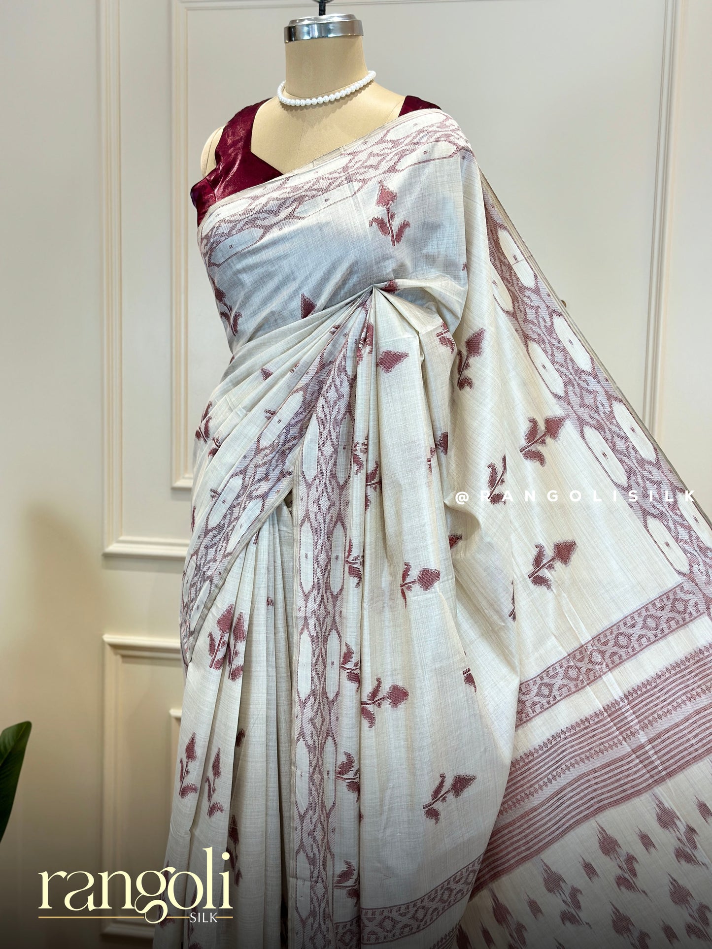 Soft Cotton Saree with Elegant Border and Tassel Pallu - Post 772