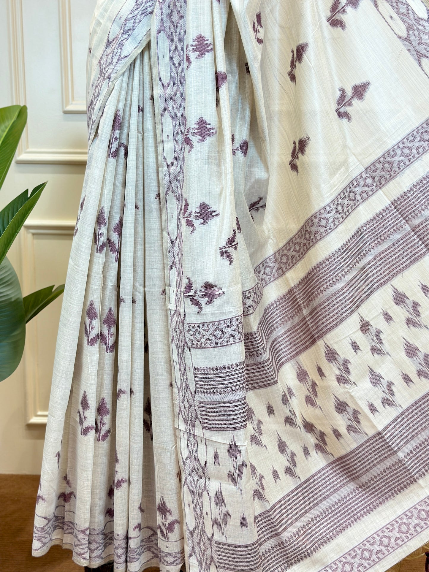 Soft Cotton Saree with Elegant Border and Tassel Pallu - Post 772