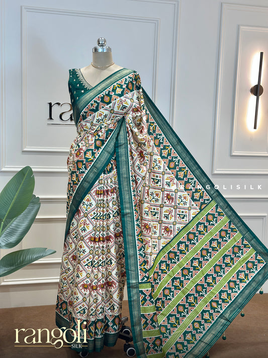Elegant Patola Silk Saree with Rich Texture - Post 601