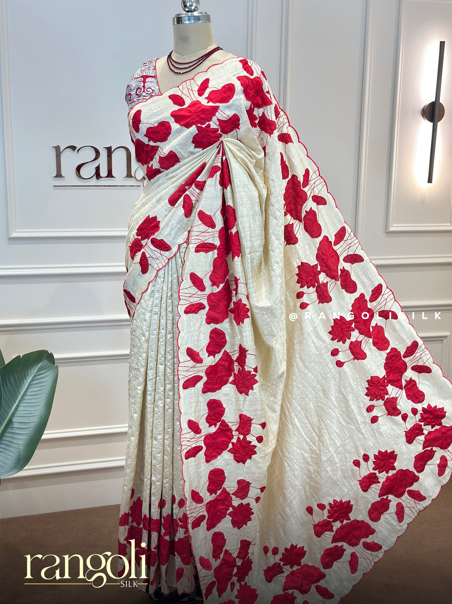 Designer Organza Saree with Bold Floral Designs - Post 779