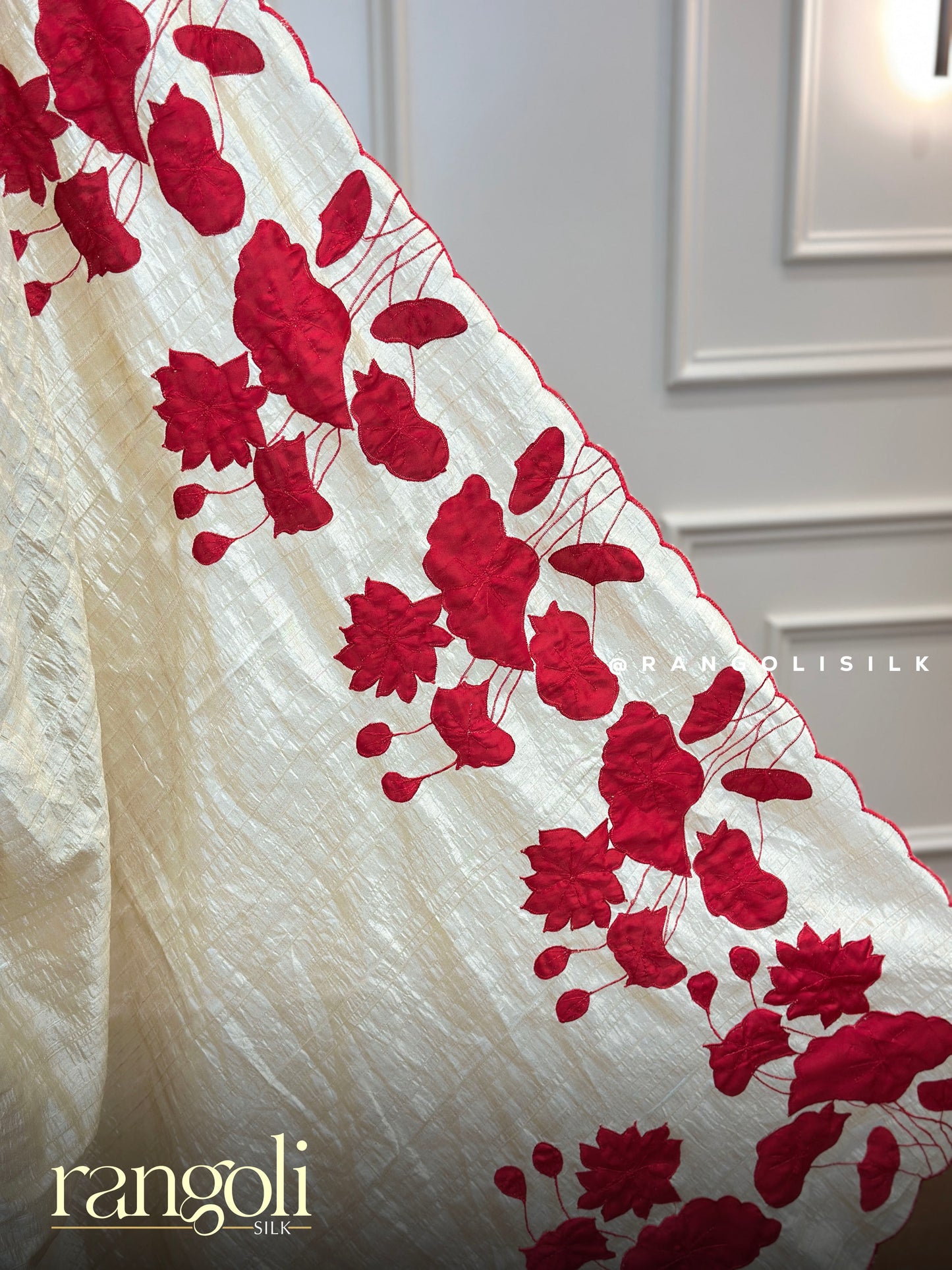 Designer Organza Saree with Bold Floral Designs - Post 779