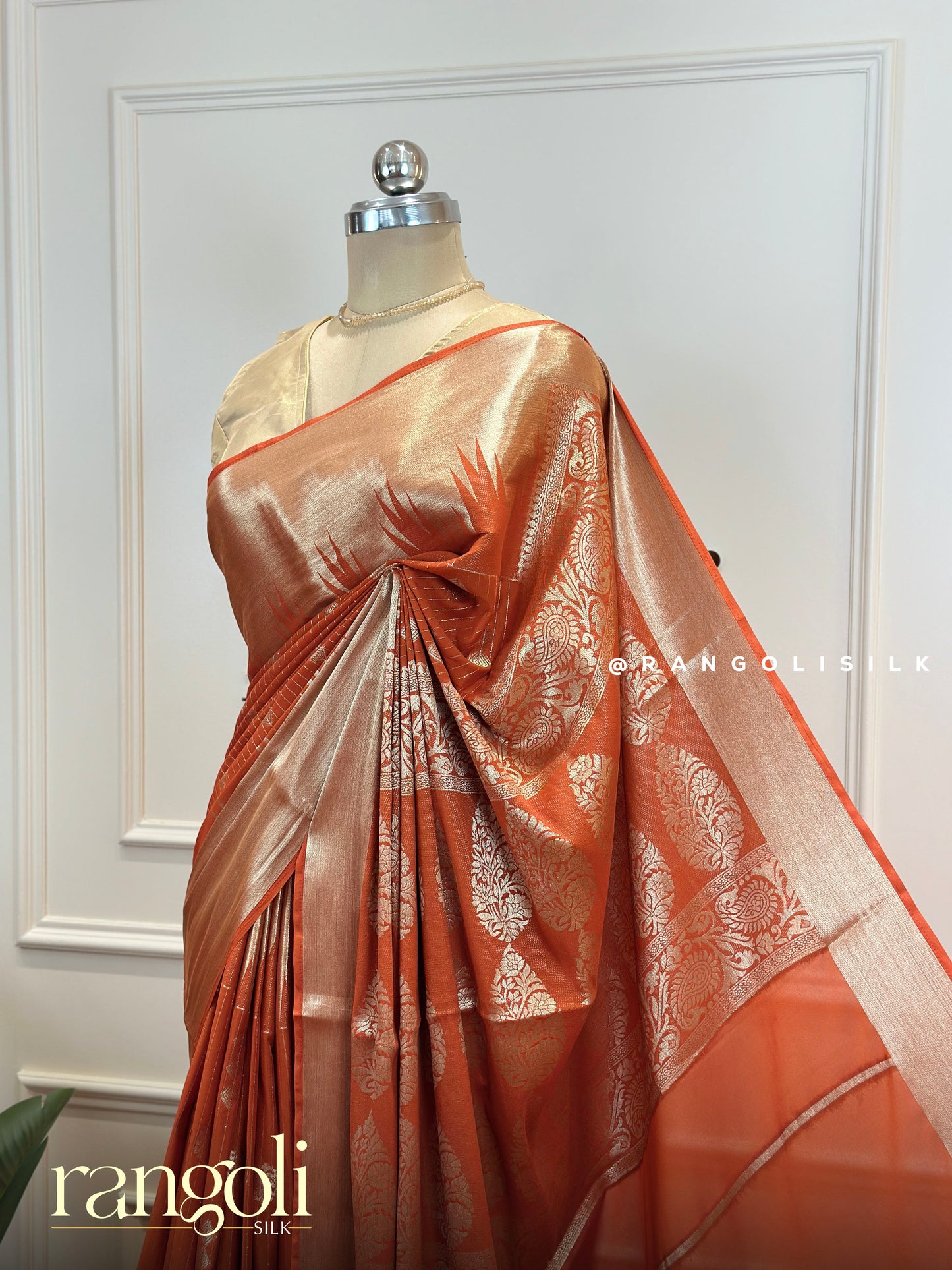 Semi Mysore Silk Saree with Traditional Woven Motifs - Post 721