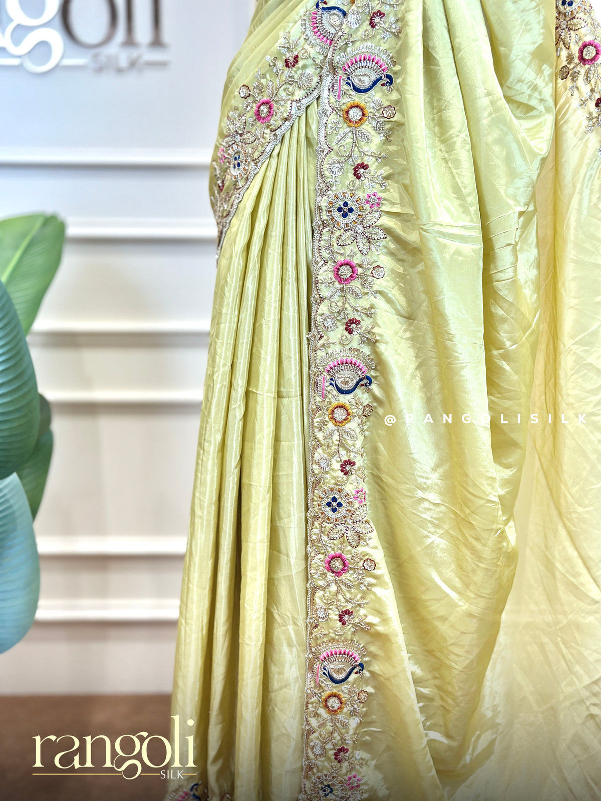 Designer Sarees with Embroidered Scalloped Cutwork Border - Post 1015