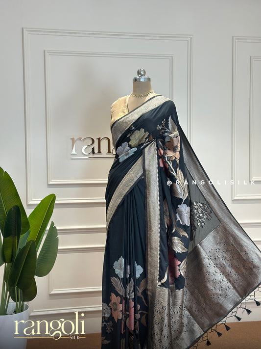 Banaras Saree Collection with Bold Florals and Rich Pallus - Post 399