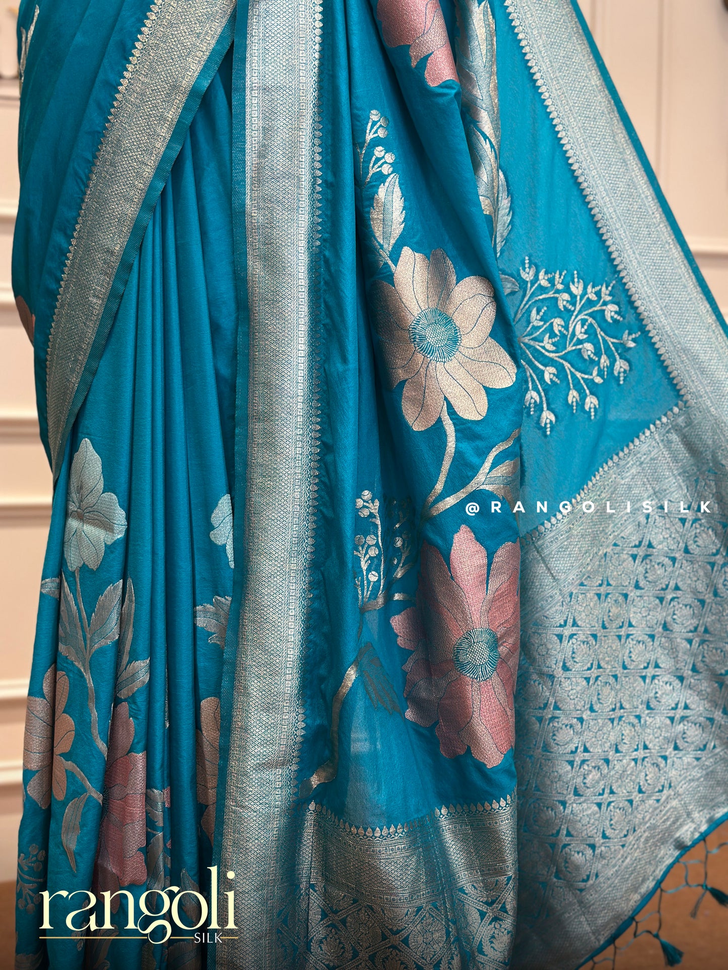Banaras Saree Collection with Bold Florals and Rich Pallus - Post 399