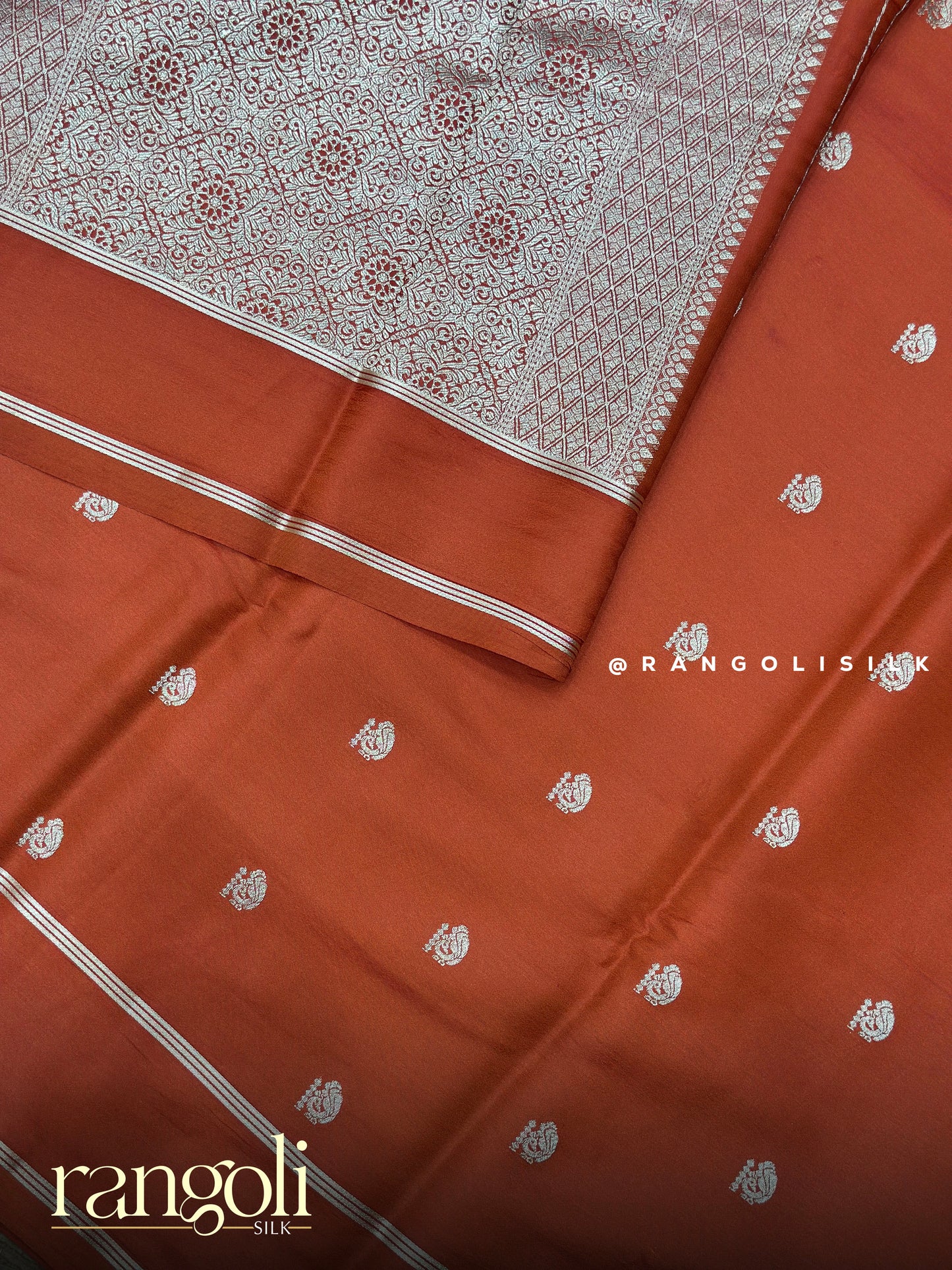 Gajji Silk Saree with Rich Bentex Border & Small Motifs - Post 891
