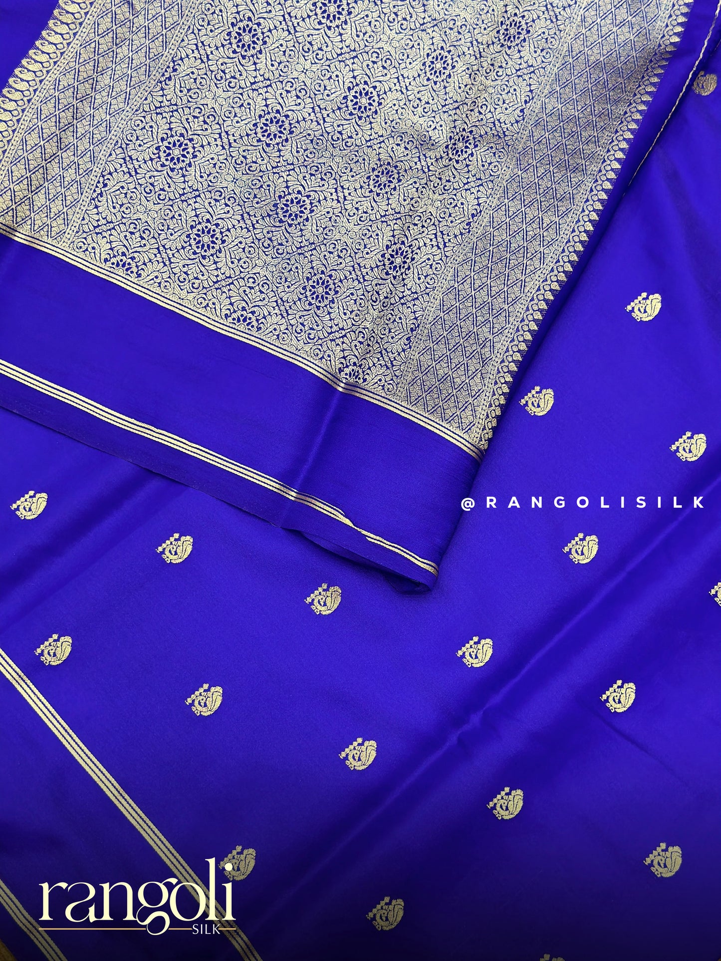 Gajji Silk Saree with Rich Bentex Border & Small Motifs - Post 891